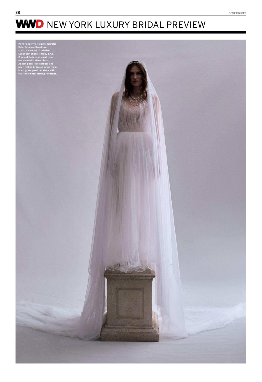 Editorial of WWD: Special Luxury Bridal FW 2024 featuring Anne Klein