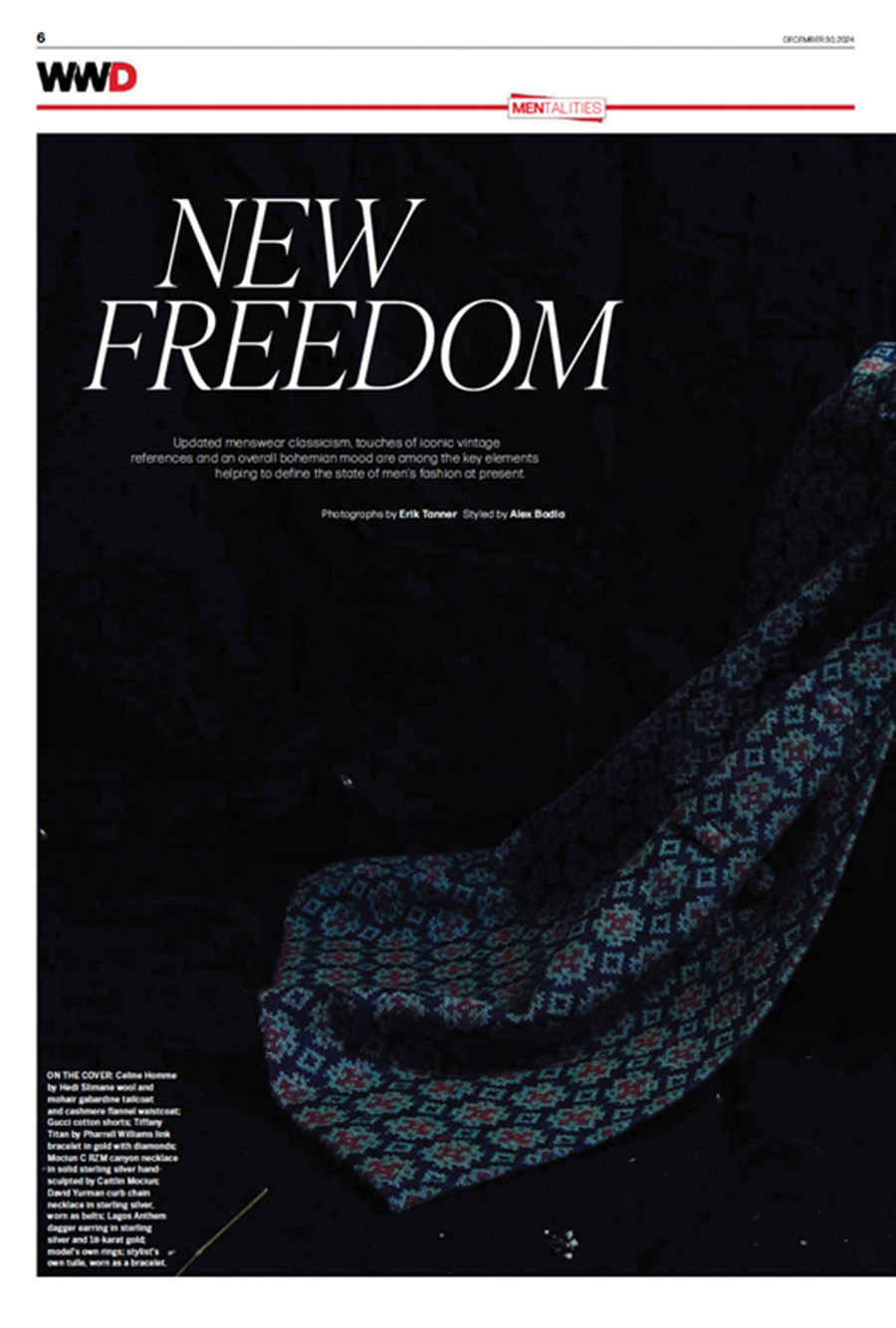 Editorial of WWD: Menswear Spring Collection