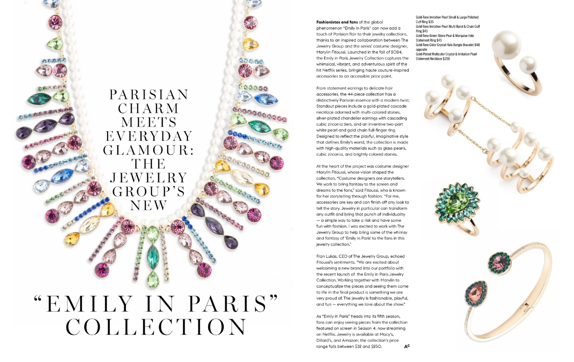 Editorial of AC Magazine: Winter Issue 2025 Featuring Emily in Paris Jewelry Collection Launch