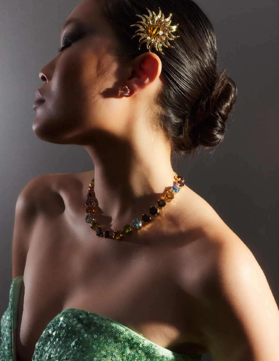 Editorial of AC Magazine: The Jewelry Issue Summer 2025, Featuring Anne Klein Pave Stone Sun Pin