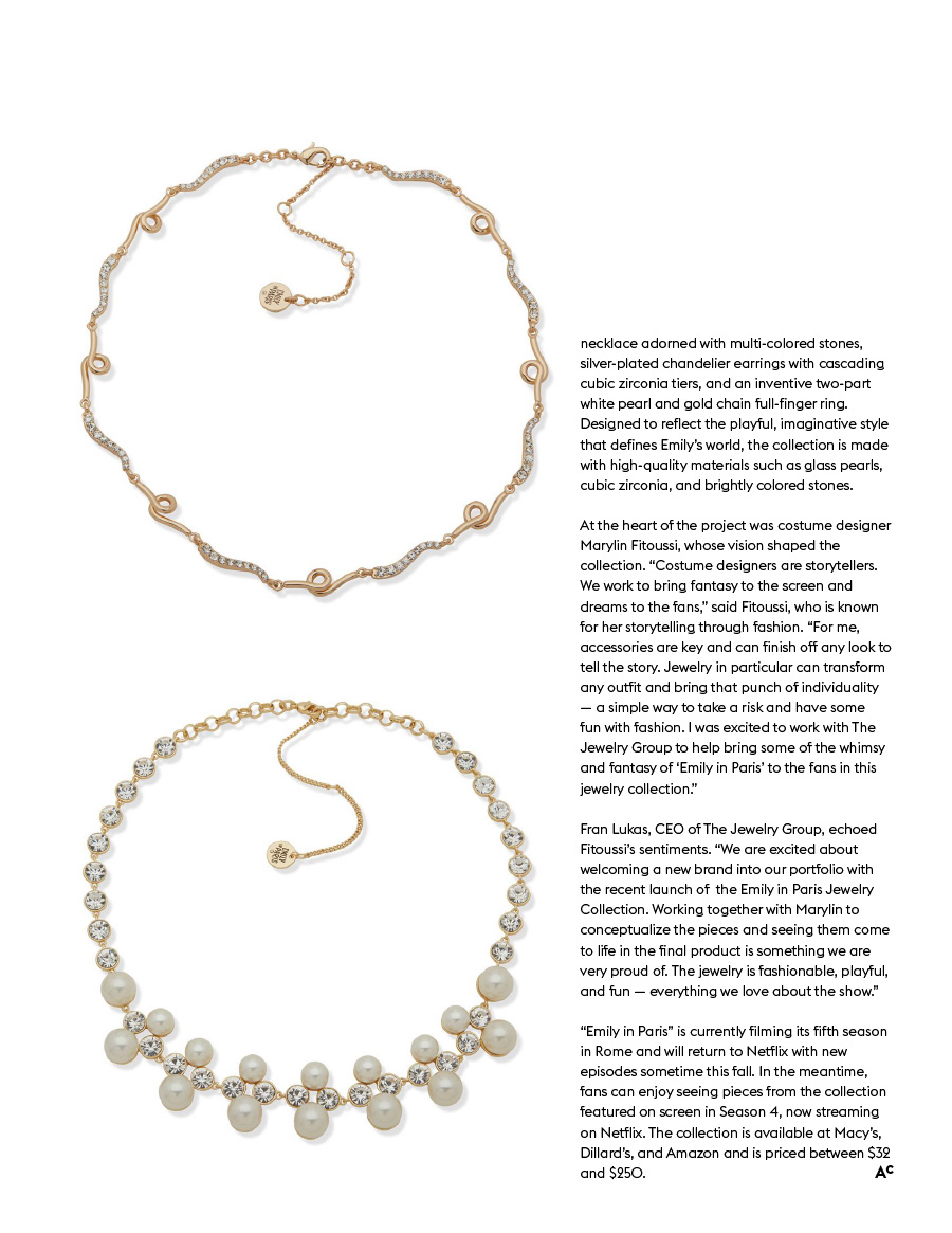 Editorial of AC Magazine: The Jewelry Issue Summer 2025, Featuring Emily in Paris Jewelry Collection Launch