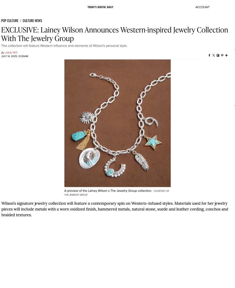 Editorial of WWD: Lainey Wilson Collection Launch 2025
