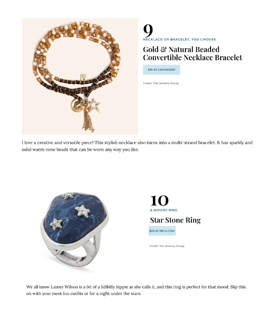Editorial of Country Living: Lainey Wilson Launched Her Own Jewelry Line and It's Totally Western Inspired